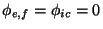 $ \phi _{e,f}=\phi
_{ic}=0$